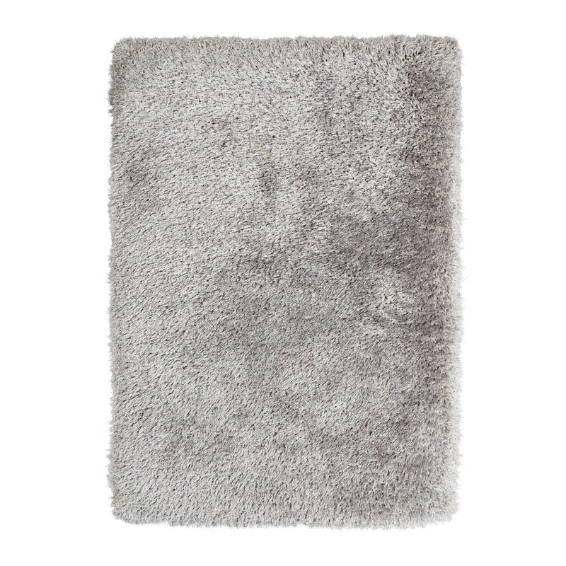 Montana Shaggy Rugs in Silver