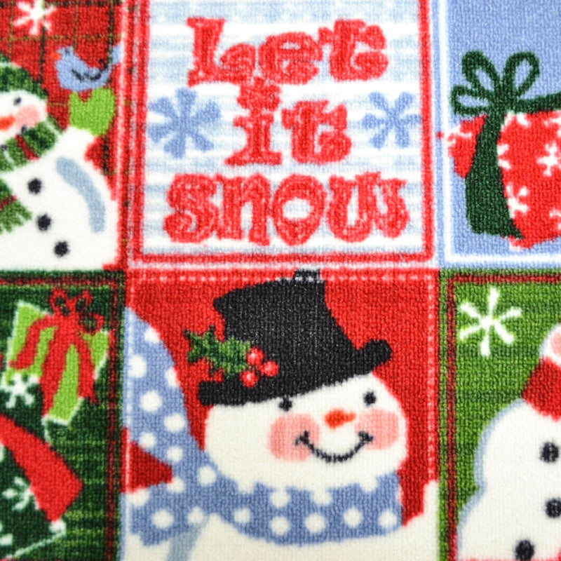 Six Square Snowman Christmas Mat