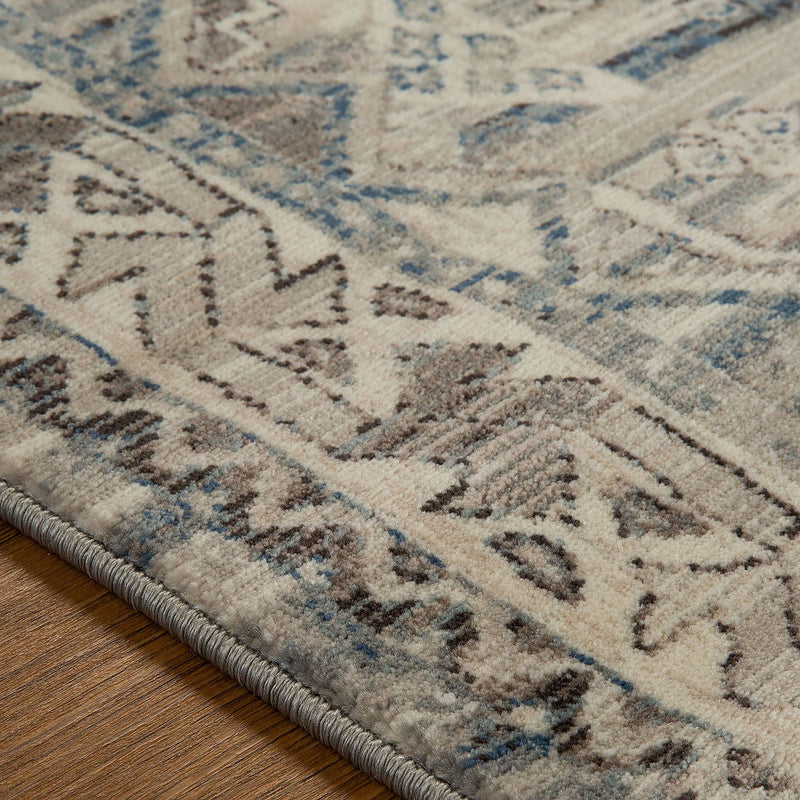 Kendra 2603 H Traditional Medallion Runner Rugs in Blue
