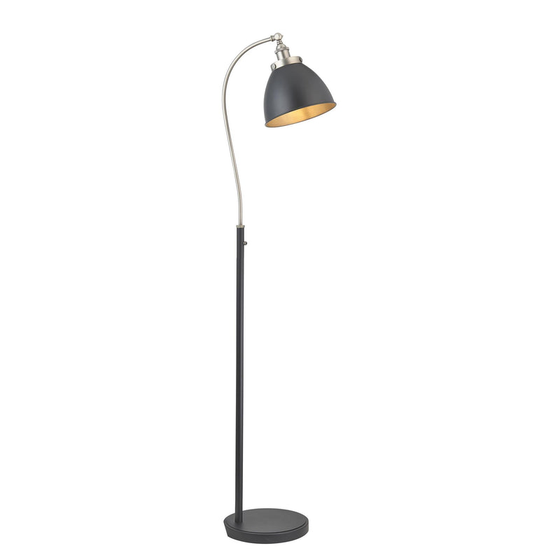 Archer Floor Lamp with Adjustable head in Pewter Grey