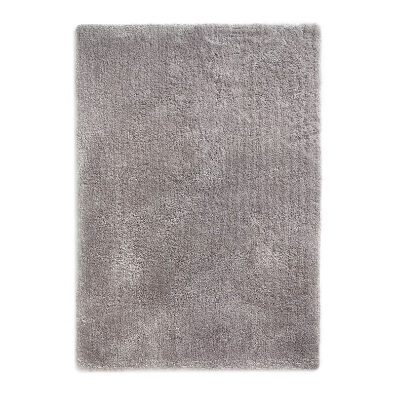 Softness Plain Shaggy Rugs in Grey