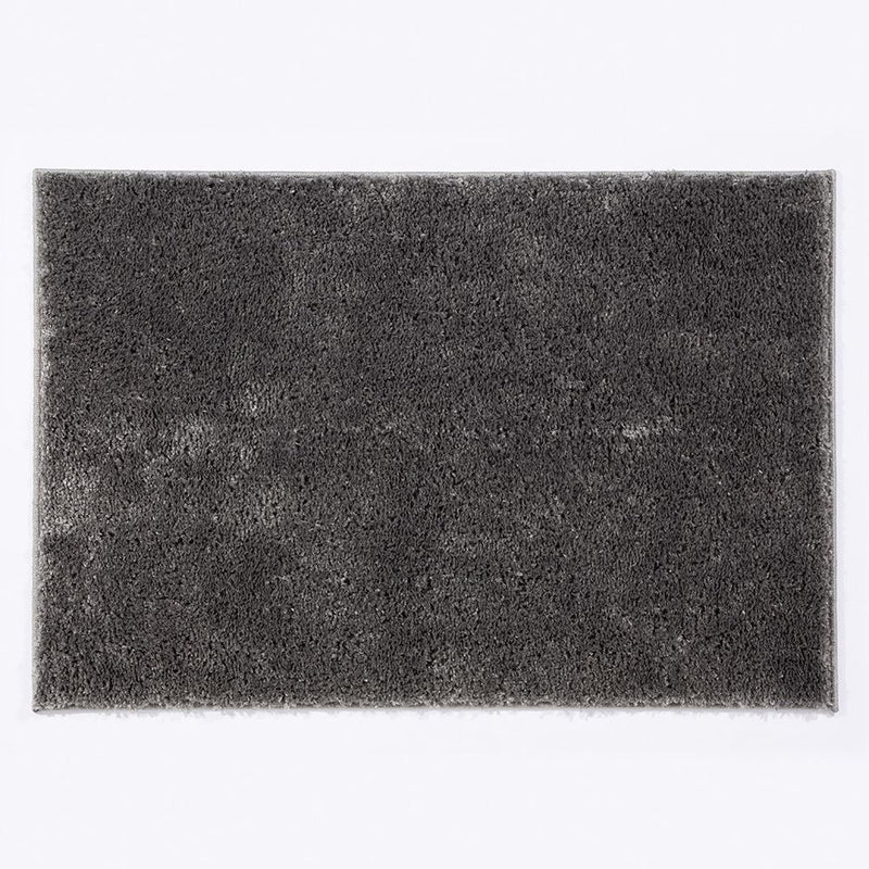 Larissa Washable Plain Shaggy Rug in Charcoal Grey
