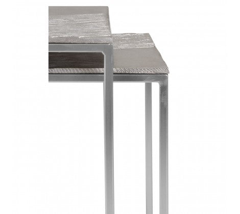Textured Nickle Nesting Tables
