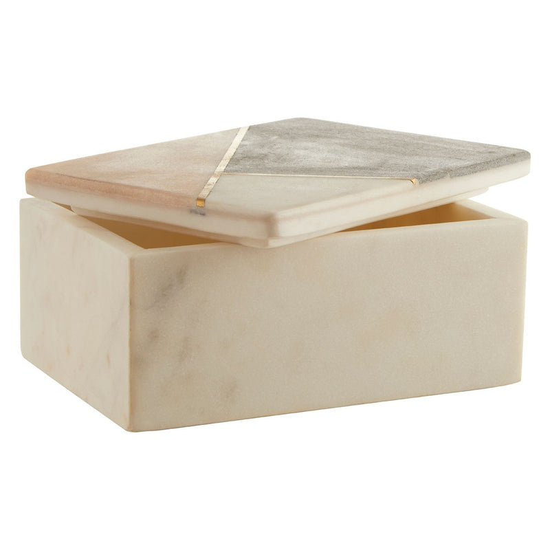 Grey and Pink Large Marble Trinket Box