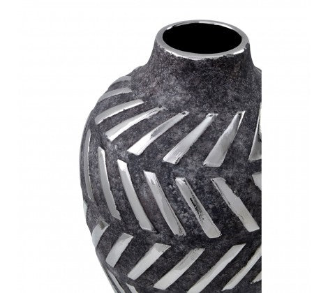 Grey Aztec Vase