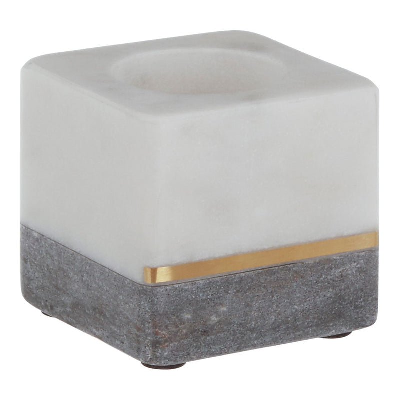Grey Marble Square Tealight Holder