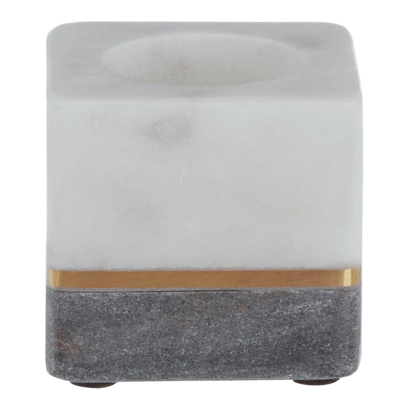 Grey Marble Square Tealight Holder