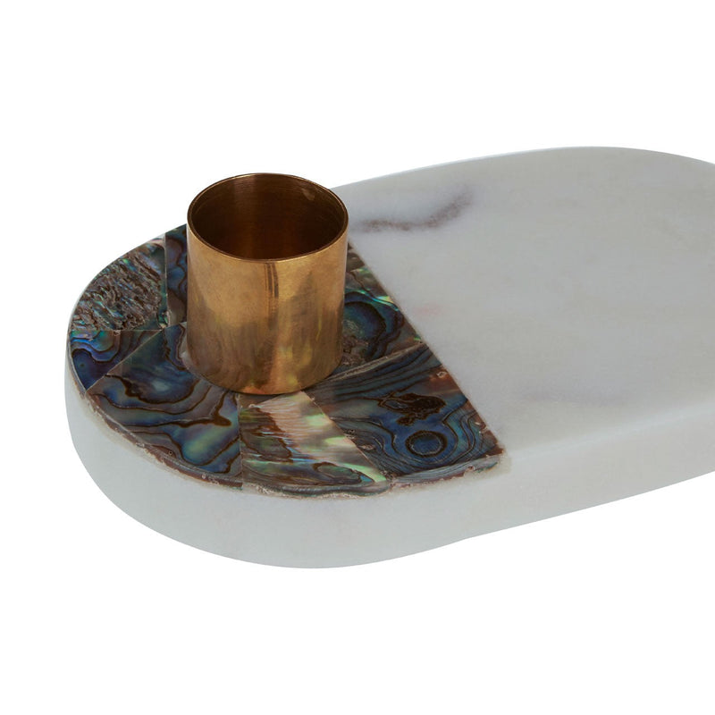 Marble Shell Candle Holder