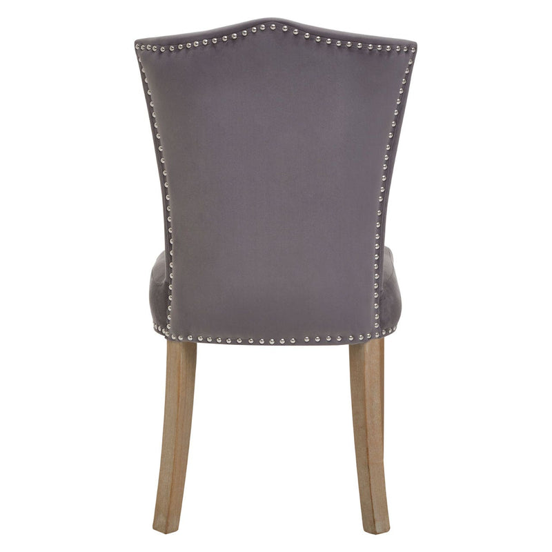 Grey Velvet Townhouse Dining Chair