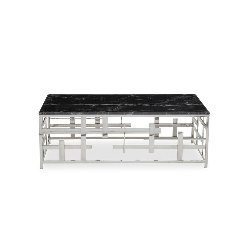 Labyrinth Black Marble Coffee Table