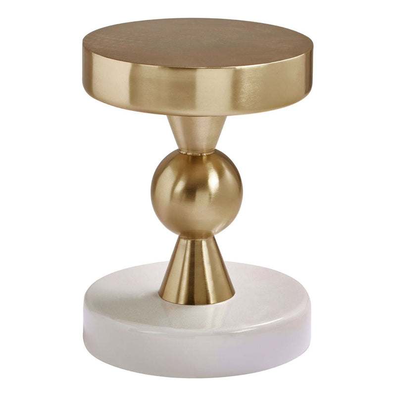 Gold And Ivory Martini Side Table