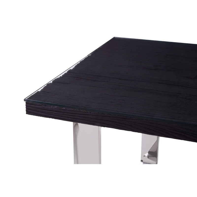Black U-Shaped Base Dining Table