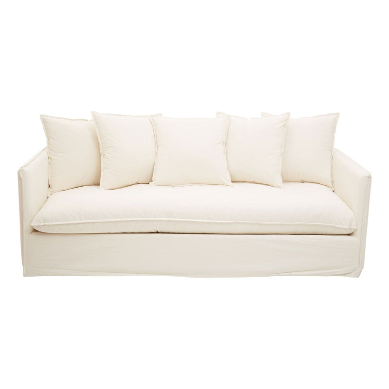 3 Seat Cream Upholstered Sofa