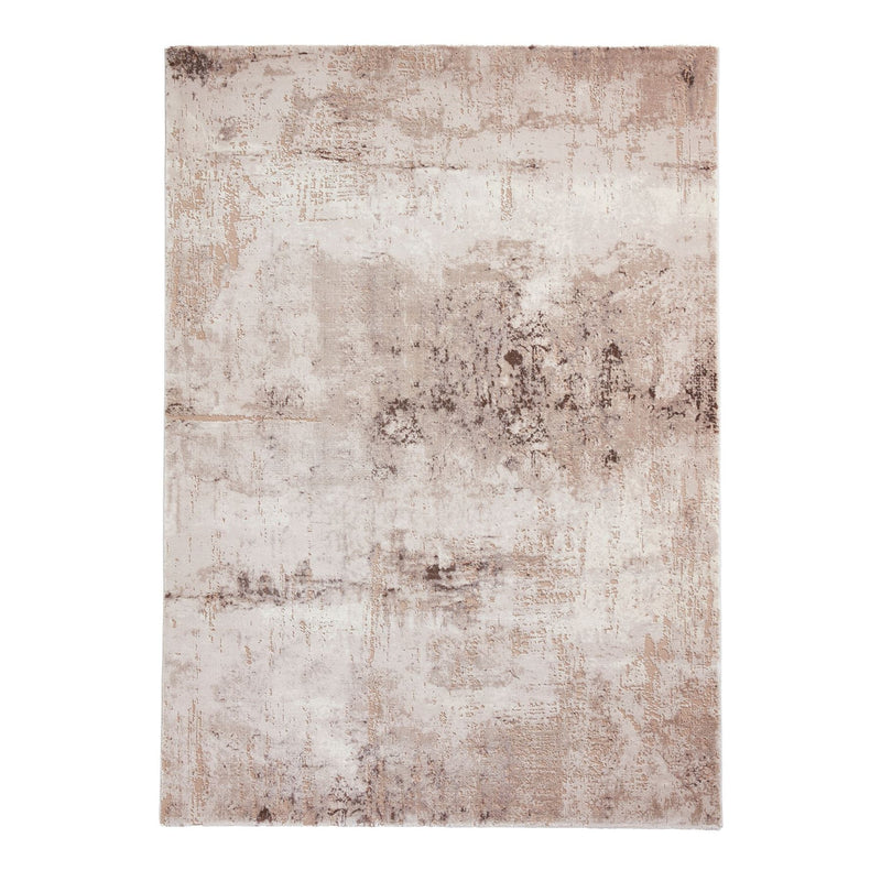 Florence 50034 Distressed Abstract Rugs in Beige Silver