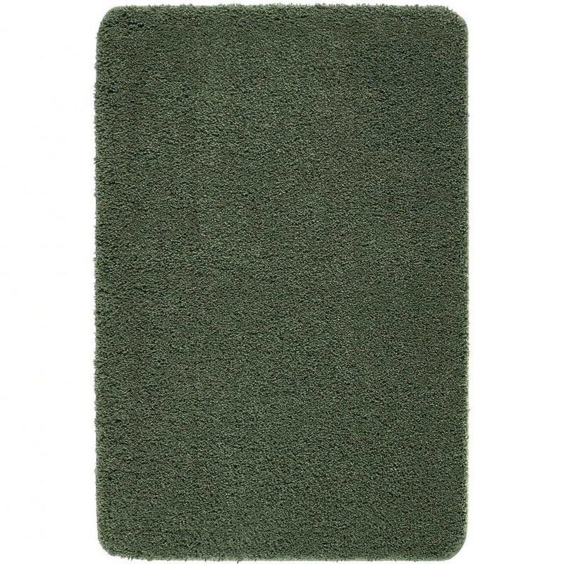 Buddy Washable Plain Rugs in Forest Green