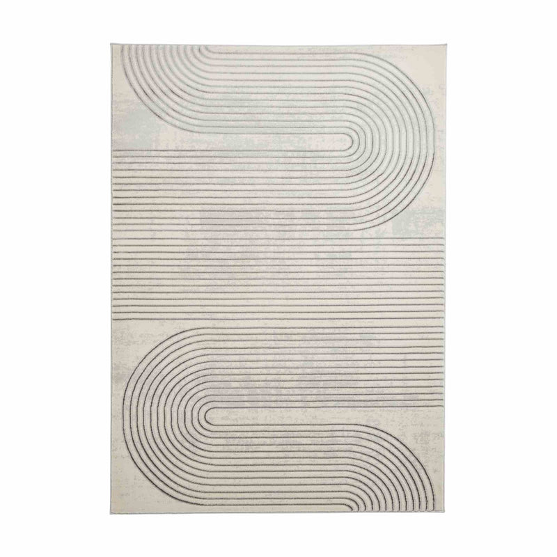Apollo 2683 Modern Art Deco Geometric Rugs in Grey Ivory White