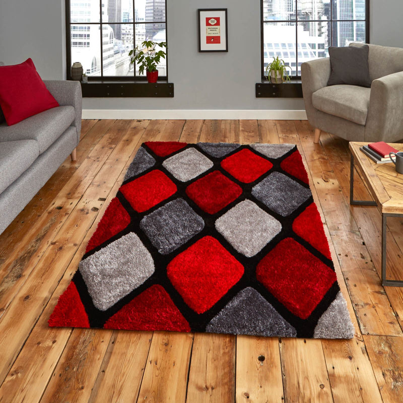 Noble House Rugs NH9247 Grey Red