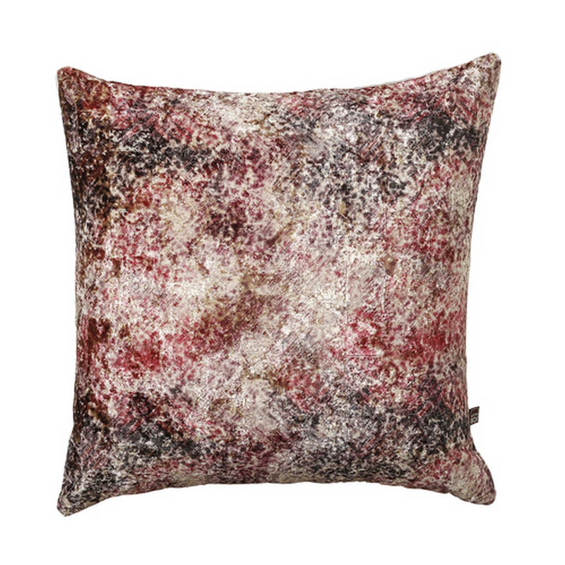 Amethyst Abstract Velvet Cushion in Purple Multi