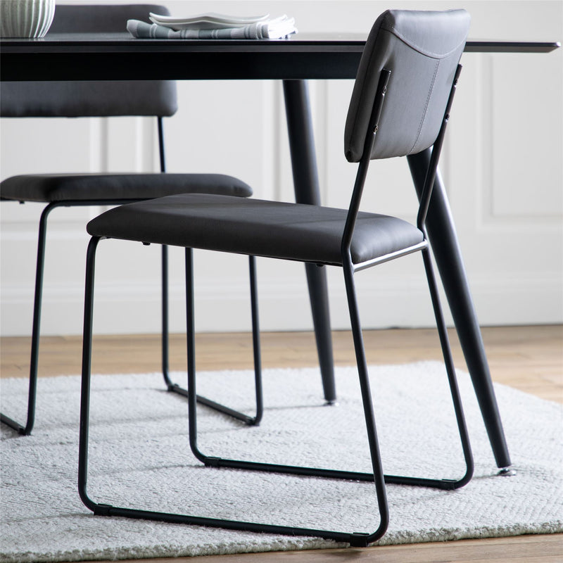 Stensland Charcoal Grey Dining Chairs set of 2