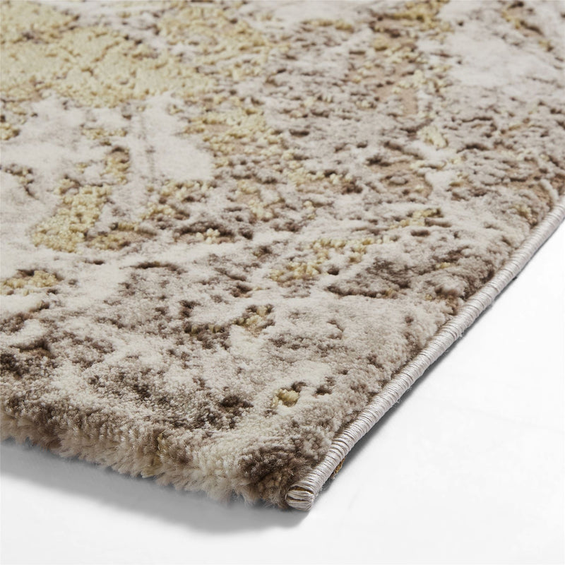 Florence 50033 Marble Modern Rugs in Beige Gold