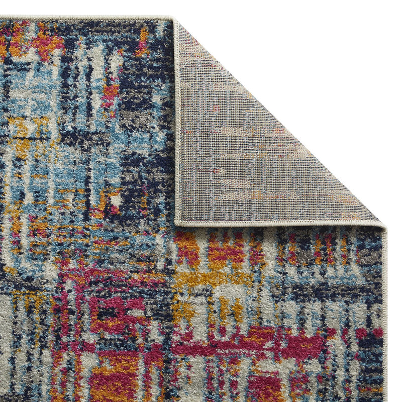 Gilbert 4152 Q Distressed Abstract Runner Rugs in Multi