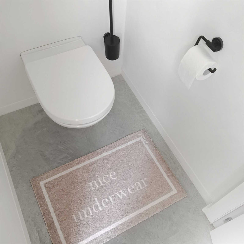 Cami Nice Underwear Bathroom Washable Floor Mats in Beige