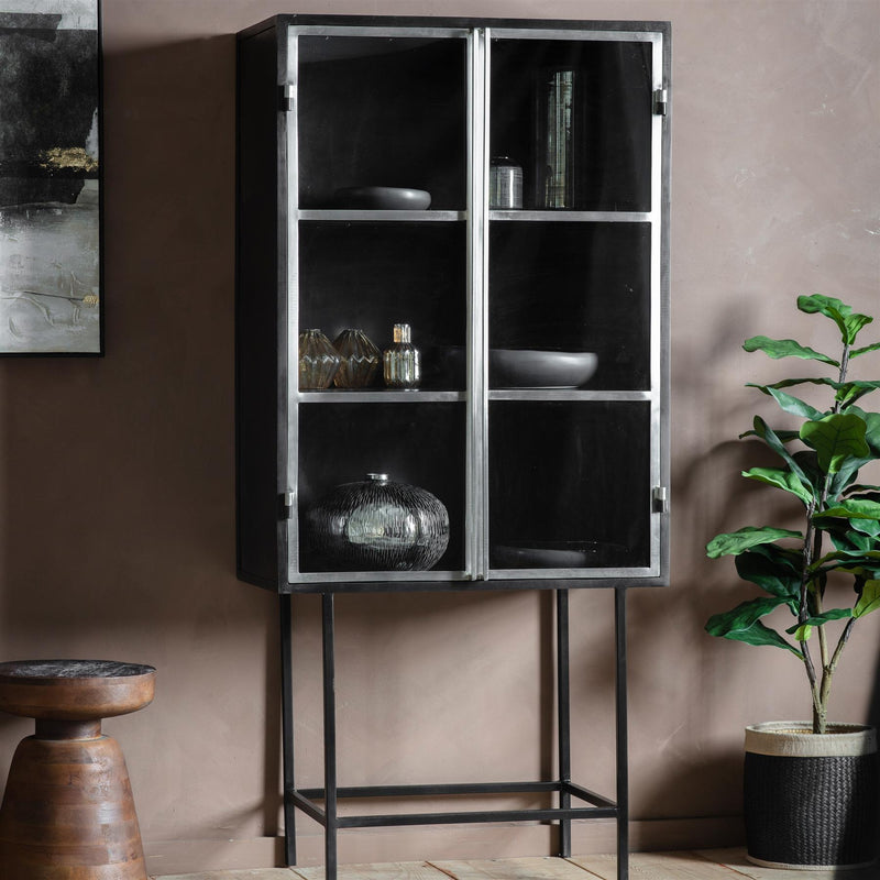 Pacaya Drinks Cabinet in Charcoal Grey