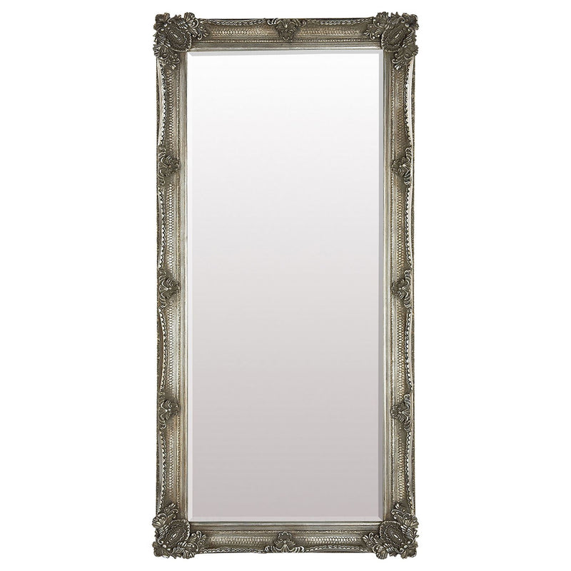 Luxe Tapi Florence Full Length Antique Leaner Mirror in Silver Grey