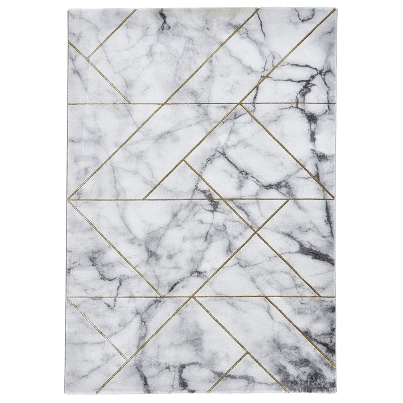 Craft 23299 Marble Effect Rugs in Ivory Gold