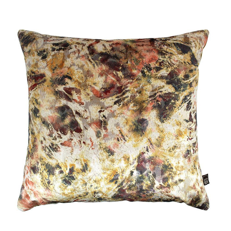 Aristo Abstract Cushion in Ochre Yellow and Orange