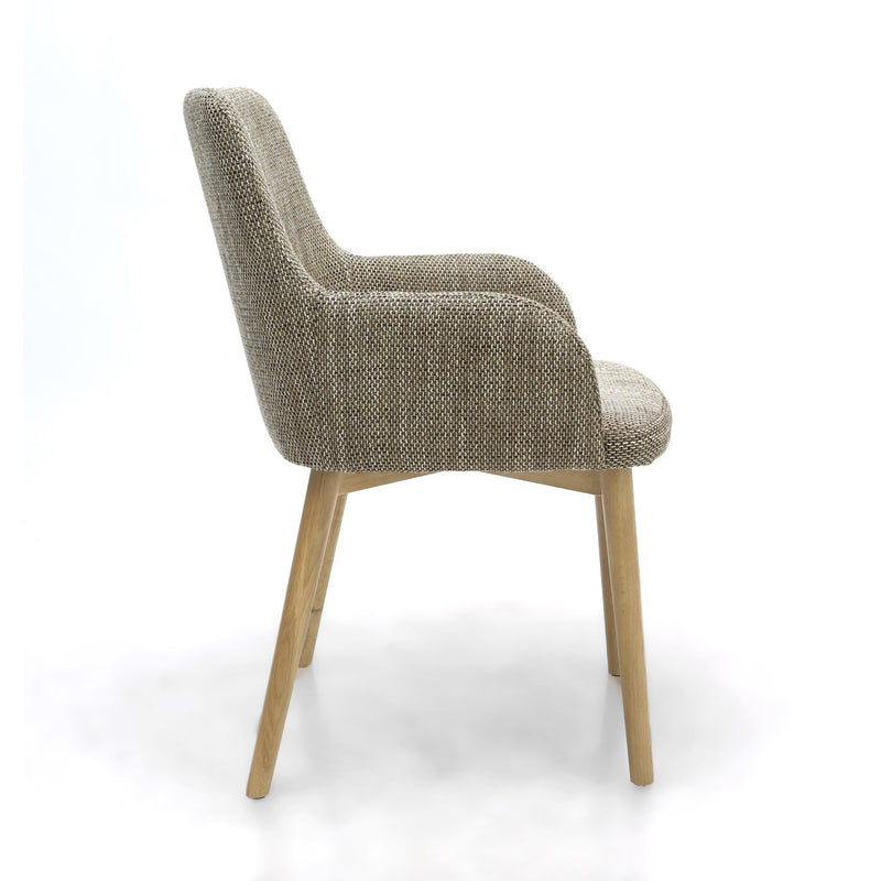 Hayes Tweed Oatmeal Dining Chair set of 2