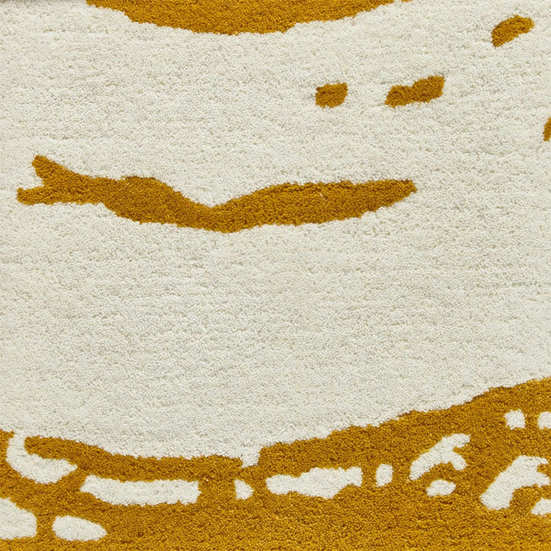 Elements EL1095 Hand Made Wool Rugs in Ochre yellow