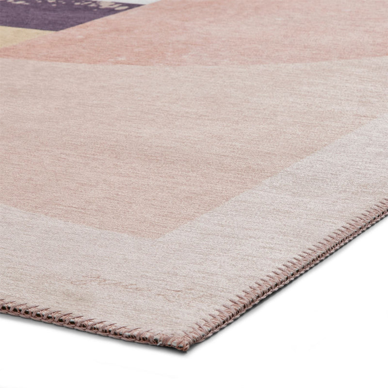 AB0157 Modern Geometric Rugs by Michelle Collins in Rose Pink