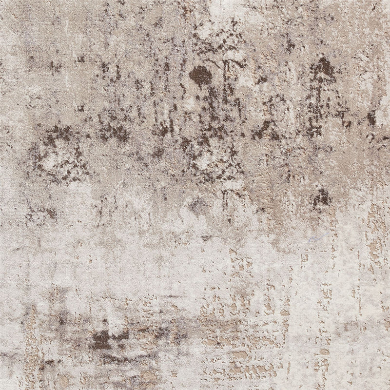 Florence 50034 Distressed Abstract Rugs in Beige Silver