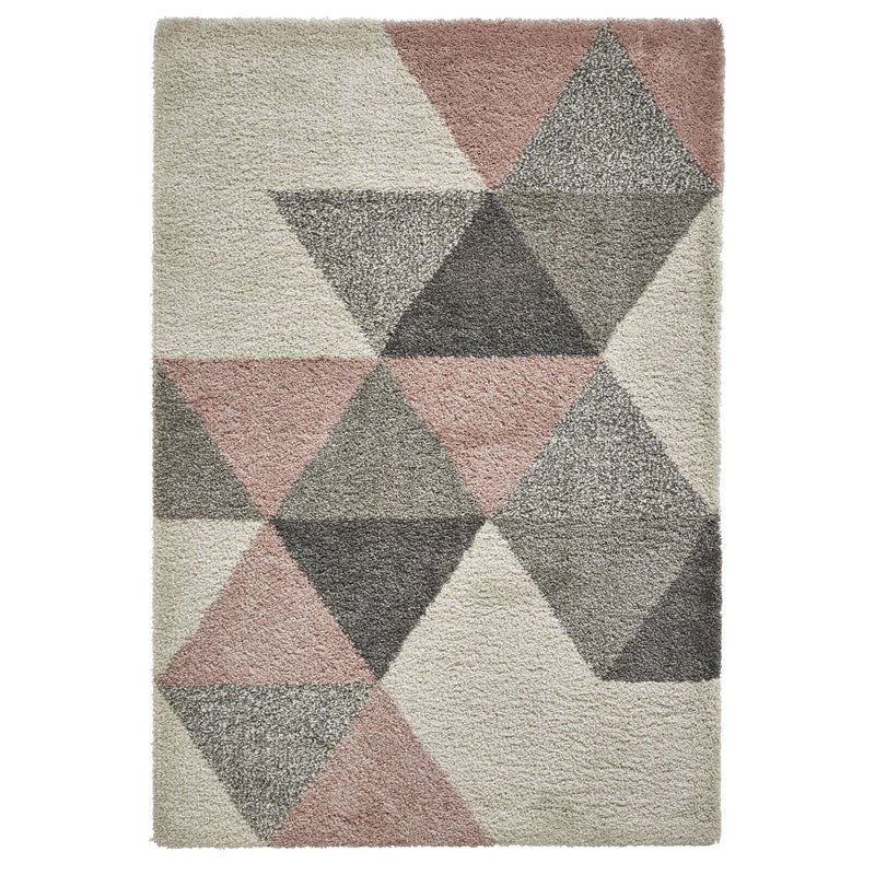 Royal Nomadic 5741 Geometric Rugs in Cream and Pink