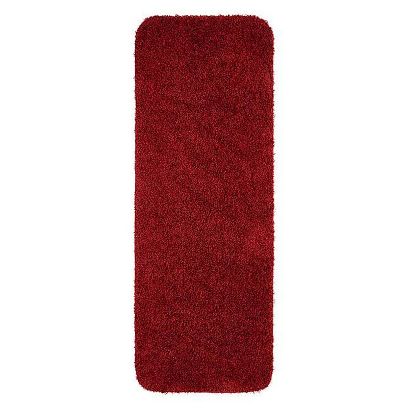Buddy Washable Hallway Runner Rugs in Red