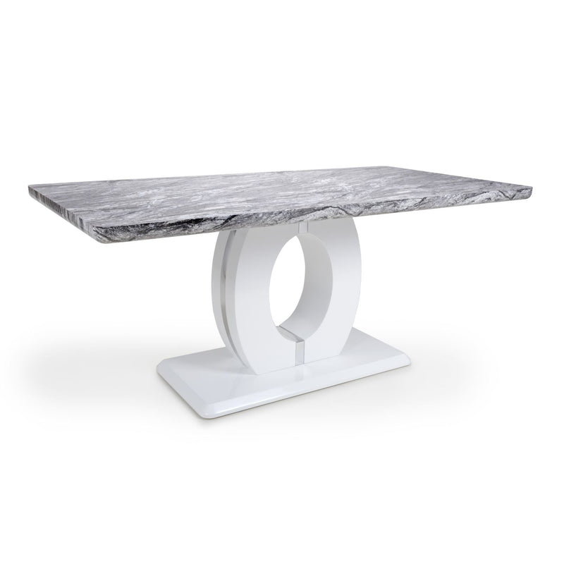 Athena Large Marble Effect Top Dining Table