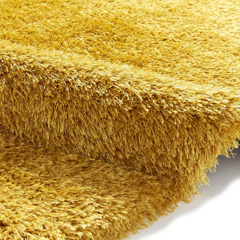 Super Soft Dense Thick & Thin Pile Mats Monte Carlo Hand Made Shaggy Rugs Yellow
