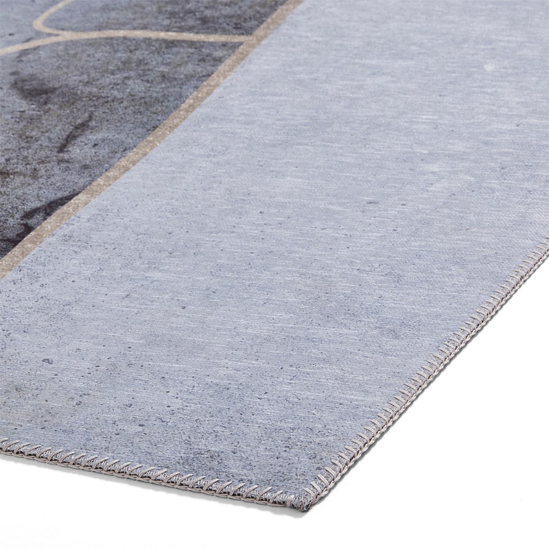 Force K7280 Abstract Marble Rugs in Grey Gold