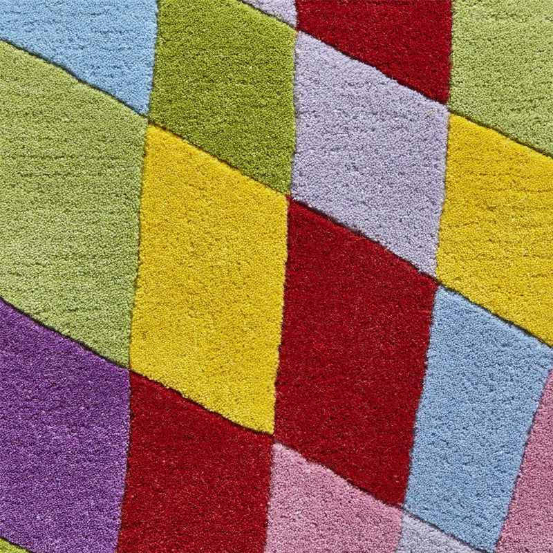 Prism PR101 Geometric Wool Rugs in Multicolour