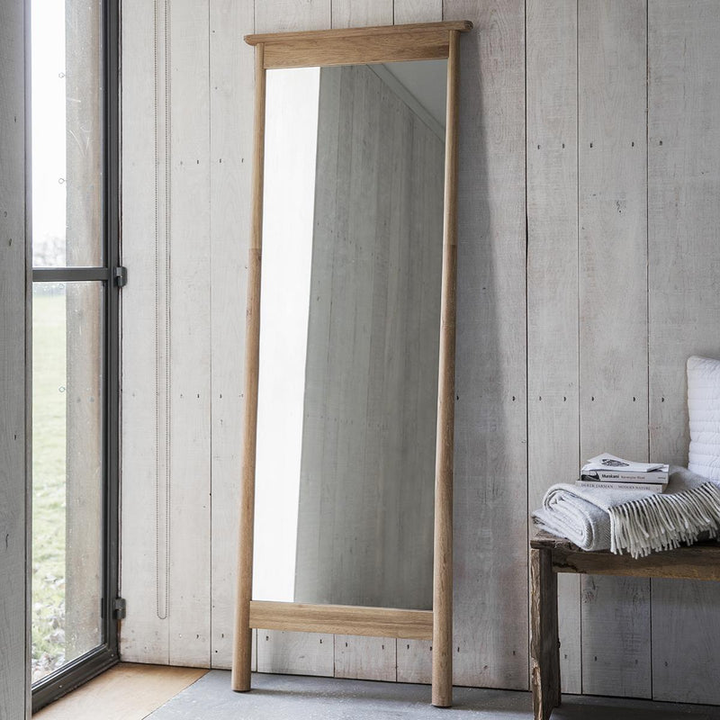 Freya Scandi Full Length Mirror in Light Oak Wood
