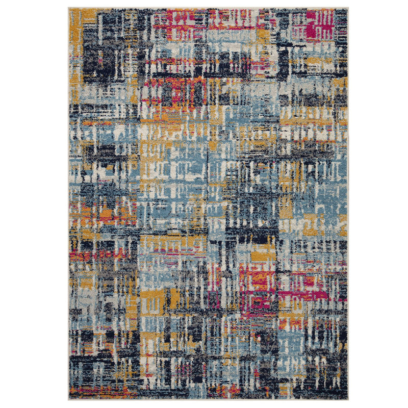 Gilbert 4152 Q Distressed Abstract Rugs in Multi