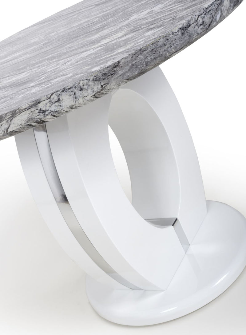Athena Round Marble Effect Top Dining Table