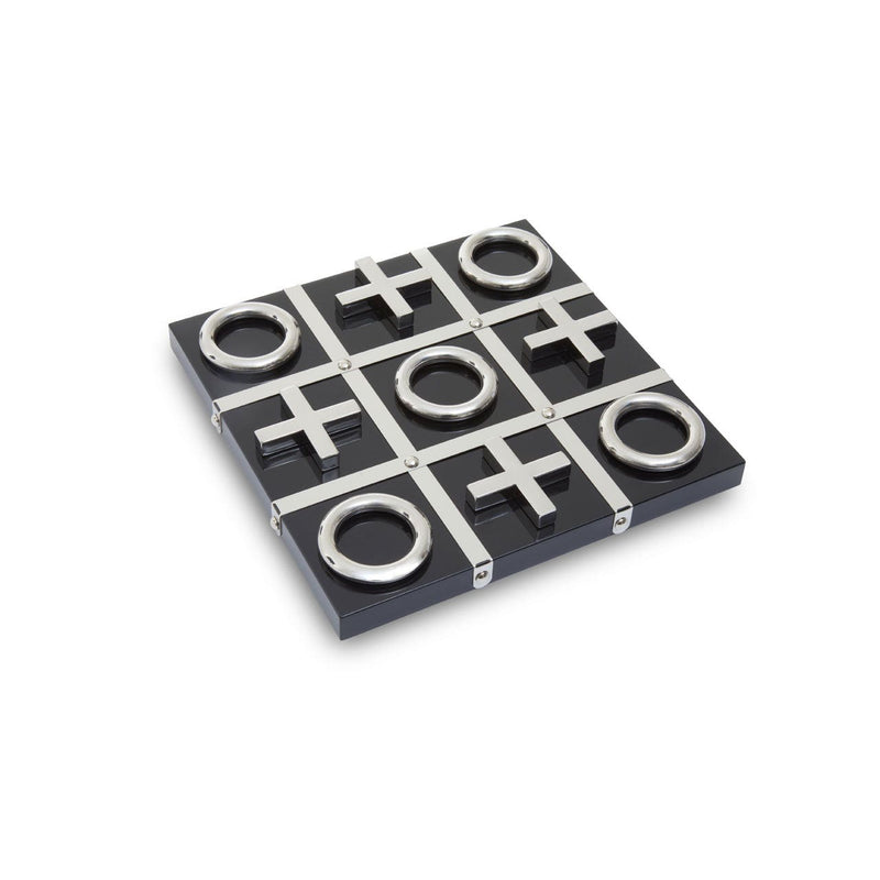 Black and Silver Tic Tac Toe Set