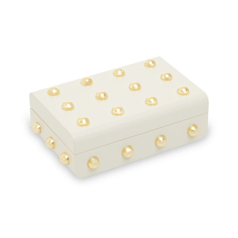 Cream And Gold Studded Box