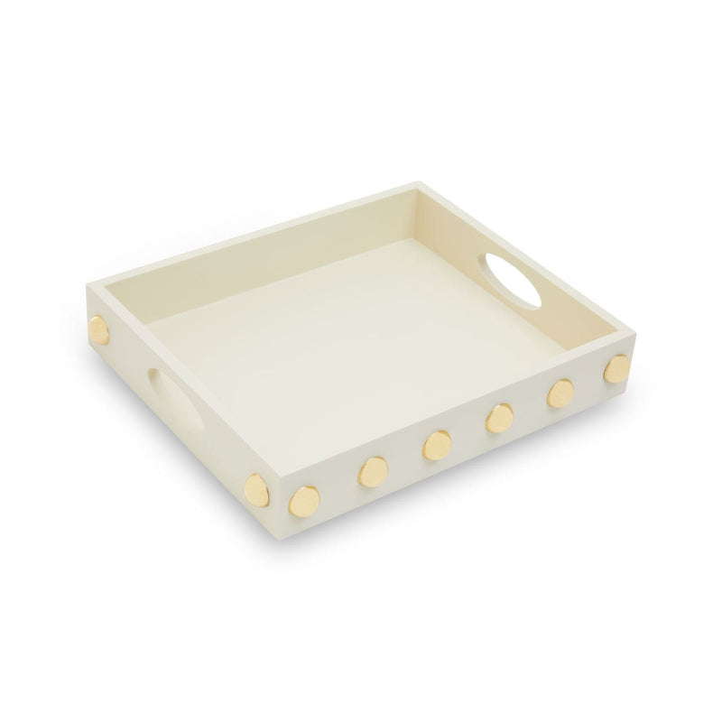 Cream And Gold Studded Tray