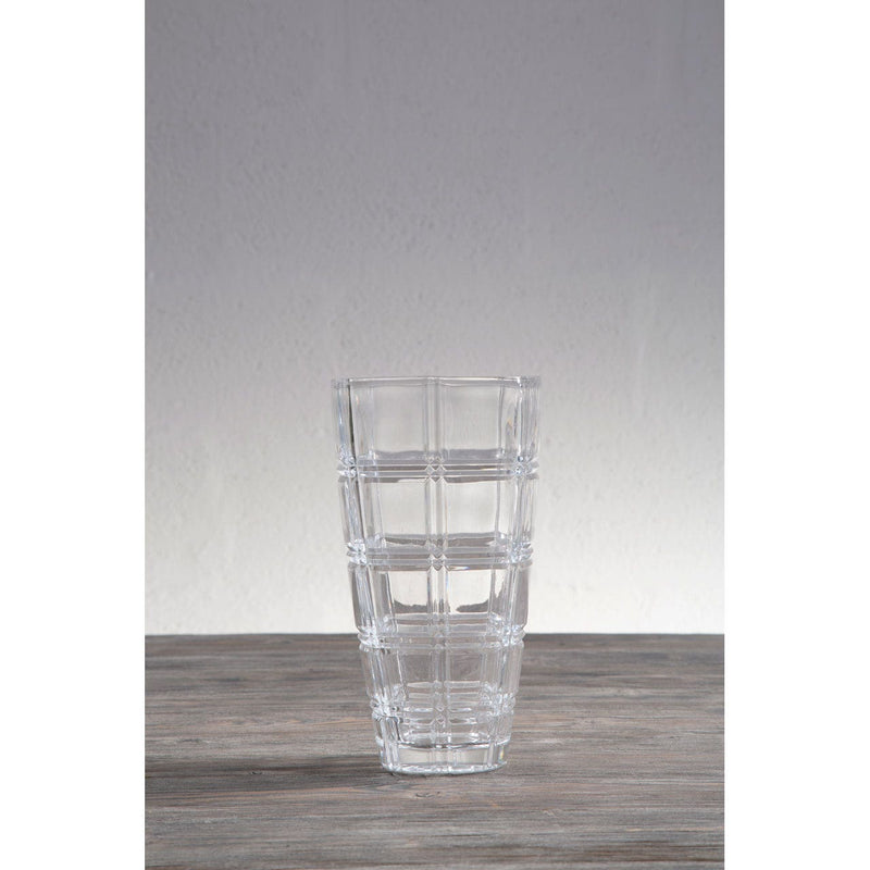 Glass Grid Pattern Vase
