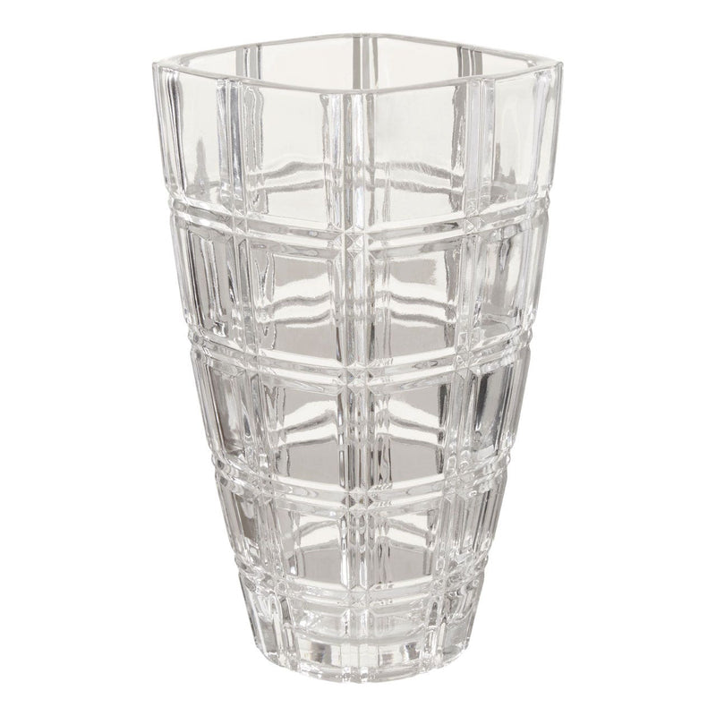 Glass Grid Pattern Vase