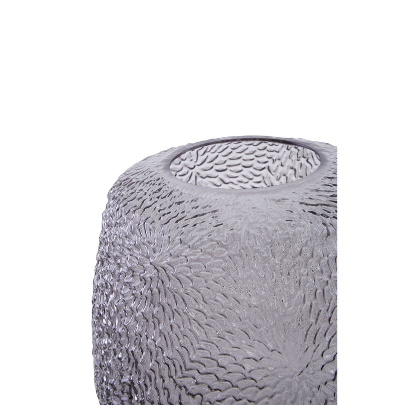 Grey Embossed Vase