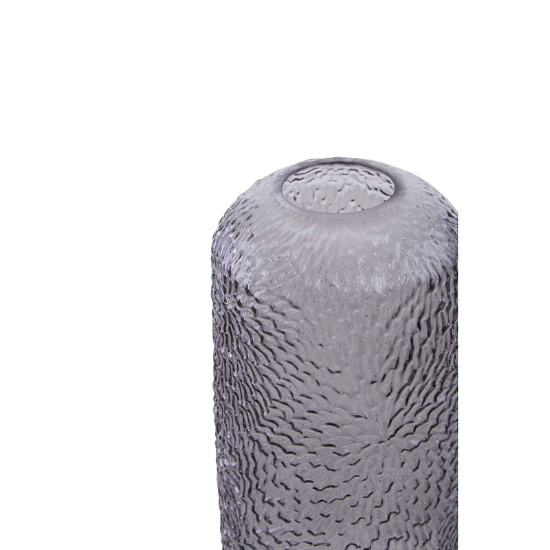 Large Grey Embossed Vase